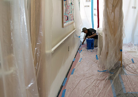 Insulation and drywall replacement
